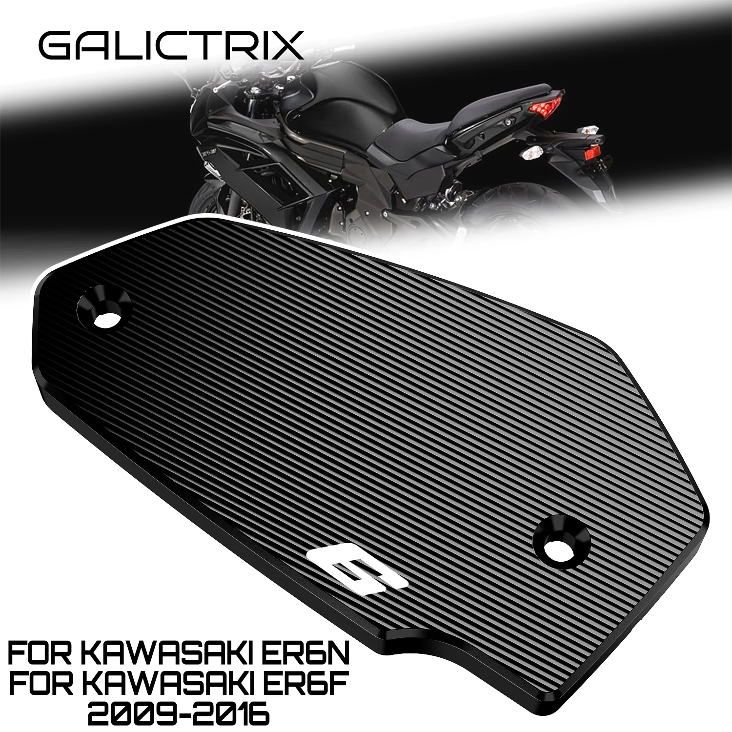 For KAWASAKI ER6N ER6F ER-6N ER-6F 2009-2016 Motorcycle Accesseory Front Brake Fluid Reservoir Cover Engine Filler Cap Protector