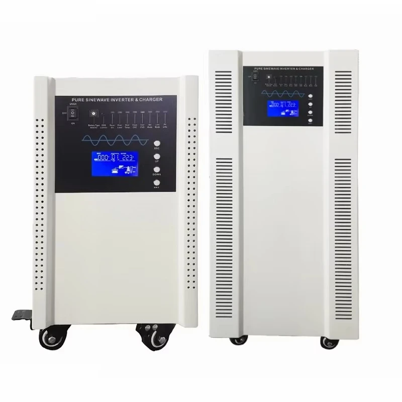 Solar inverter 1KW-12KW off-grid solar inverter witn  charger controller 12Vdc 24V 48v hybrid solar inverter vertical model