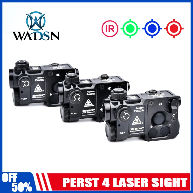 WADSN Laser Sight PERST-4 GEN 3.0 Tactical Red Dot Aiming Scope Green Blue Laser IR Strobe PERST 4 Aiming with KV-D2 Switch