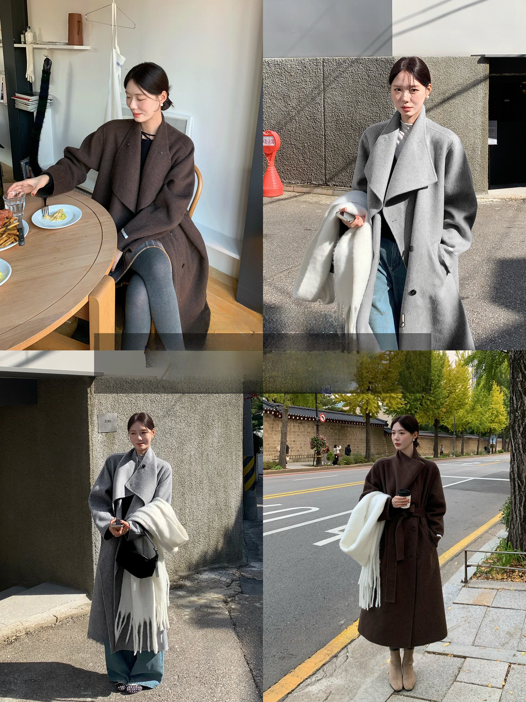 

Двустороннее шерстяное пальто с крупным цветочным узором и воротником-стойкой, с функцией улучшения тепла, в корейском стиле, свободного кроя, верхняя одежда