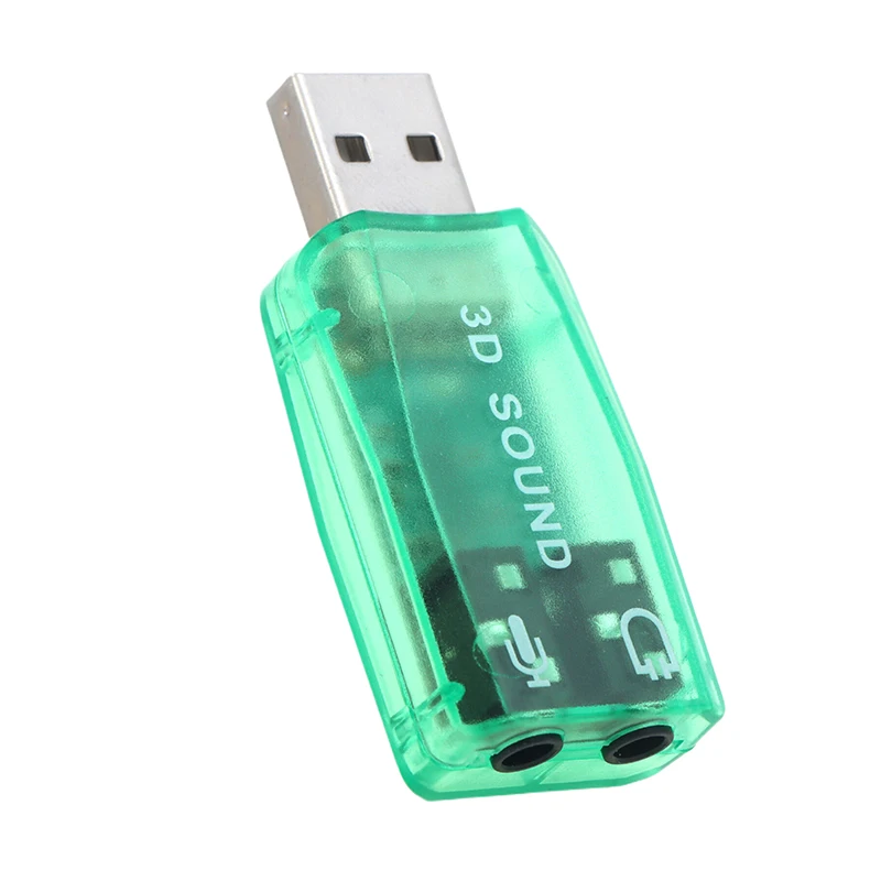 USB Sound Card External Mini Sound Card USB to 3.5mm Interface Stereo Audio Adapter for Win 7 8 Android Speaker Laptop Headset