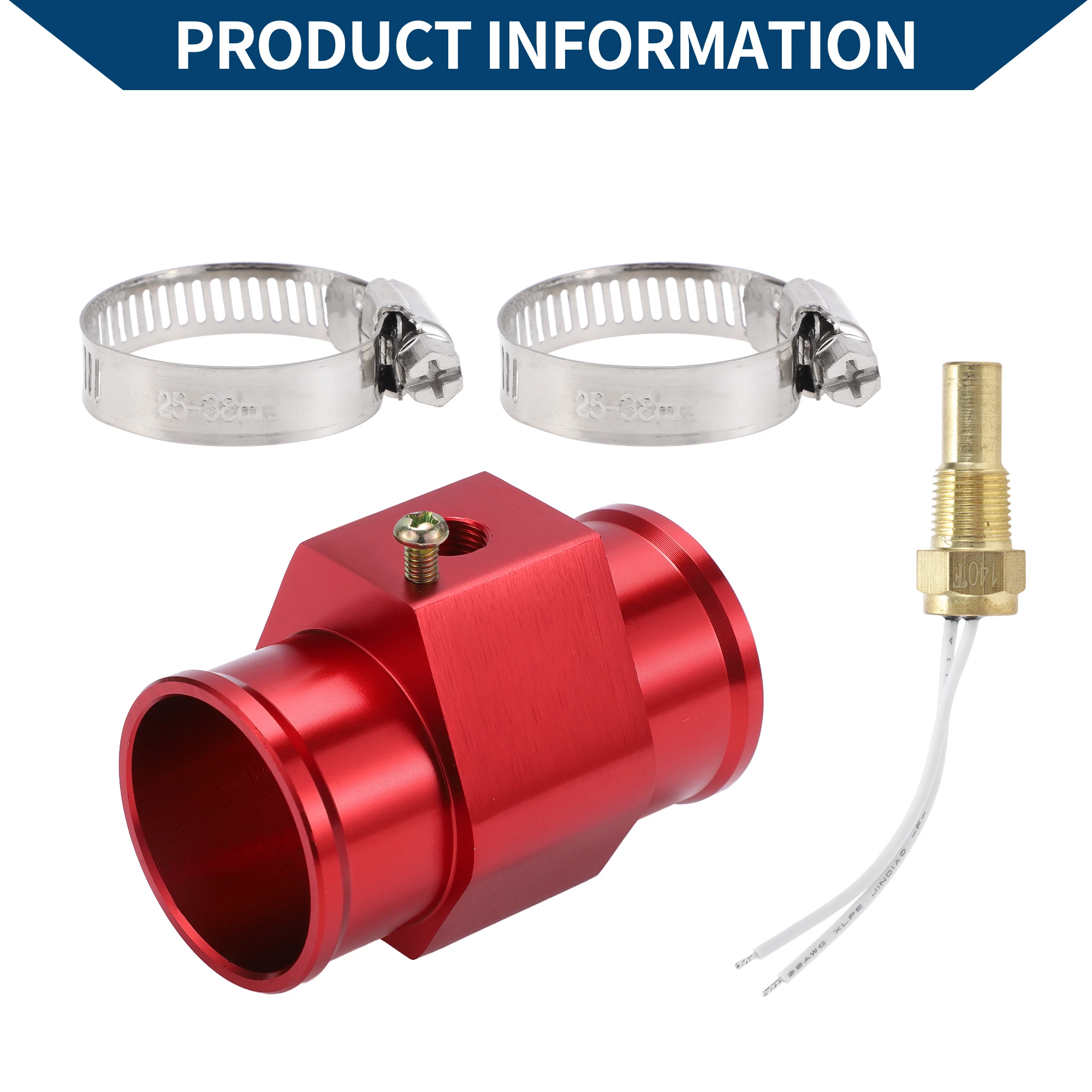 Kit de sensor de temperatura del agua UXCELL 1,10" rojo 170'F encendido - 155'F apagado enfriamiento automático del radiador