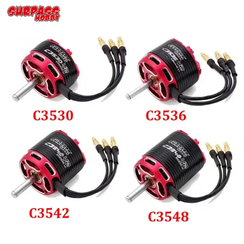 Surpass Hobby C3530 C3536 C3542 C3542 C3548 V2 14-полюсный бесщеточный двигатель Outrunner с высоким крутящим моментом для самолета с неподвижным крылом Surpass Hobby C3530 C3536 C3542 C3542 C3548 V2 14-полюсный бесщеточный двигатель Outrunner с высоким крутящим моментом для самолета с неподвижным крылом