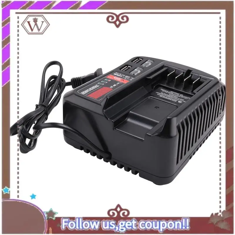 ABBG-For CRAFTSMAN 20V 2A Li- Battery Charger CMCB102 Rechargeable Power Tool Lithium Battery Charger Dual USB