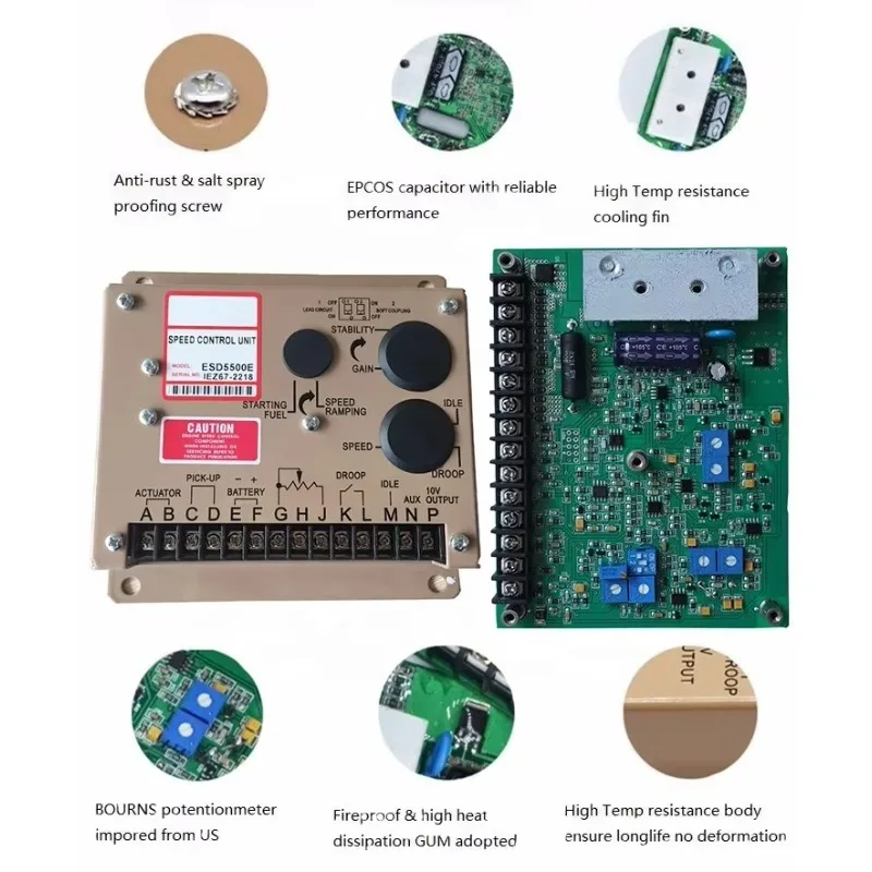 Electronic Speed Governor Diesel Generator Set Speed Control Unit Governor Controller for ESD5500E