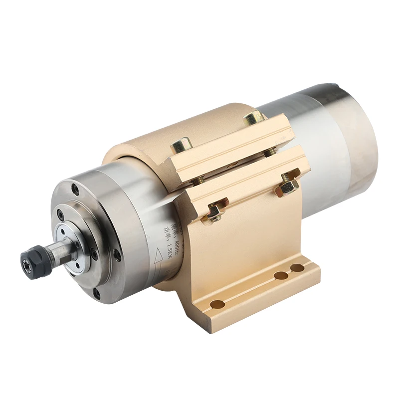 80mm CNC Spindle Motor Holder Bracket With Handle For Aluminum Extrusion Industrial Anodized Gold Mounting Clamp Block