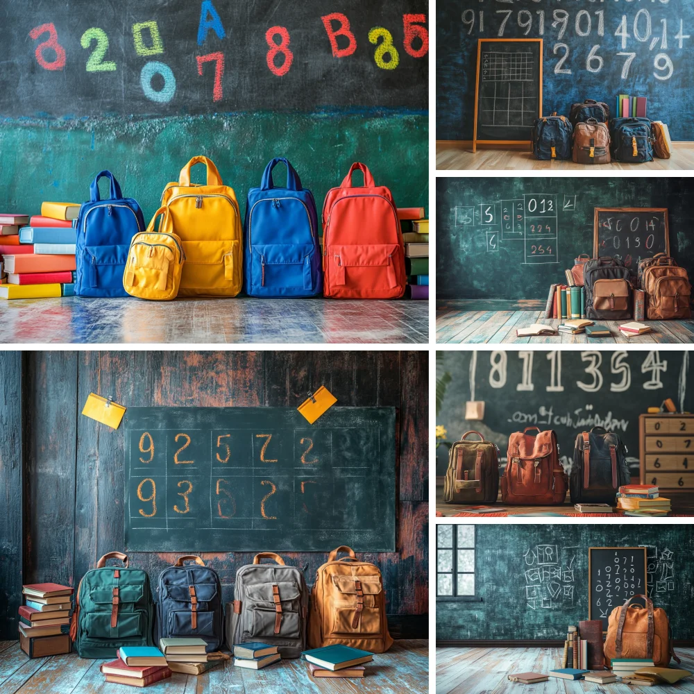 

Back to School Backdrops Kids Photocall Adult Child Photography Props Books Bookcase Brick Wall Black Board Backgrounds