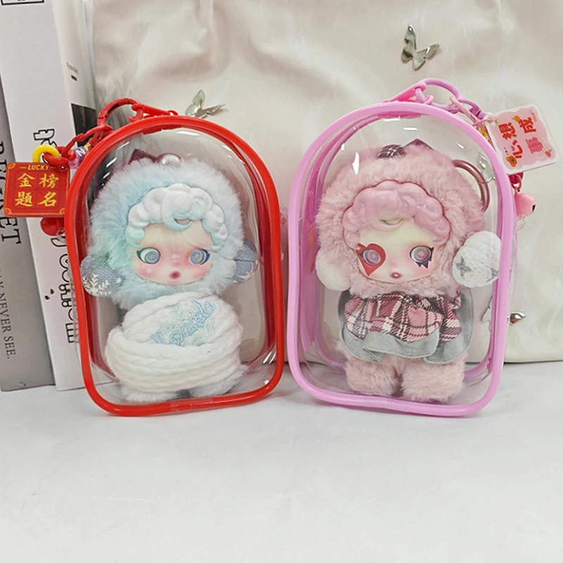 ✰✪1PC Doll Toy Show Bag Baby Clothes Transparent Dustproof 15cm Protective Cover, Walking Bag Storage Display Case