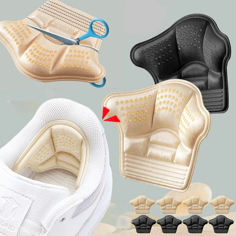 Heel Protector Anti-Wear Heel Cushion Inserts Men Woman Sneakers Insoles Foot Pain Relievers Adjust Size Cushion Foot Stickers
