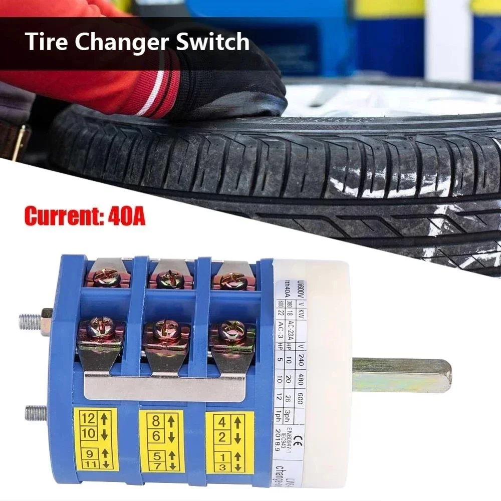 220V/380V/500V 40A Tire Forward Reverse Switch Tire Changer Machine Motor Forward Reverse Switch Heavy Duty Car String