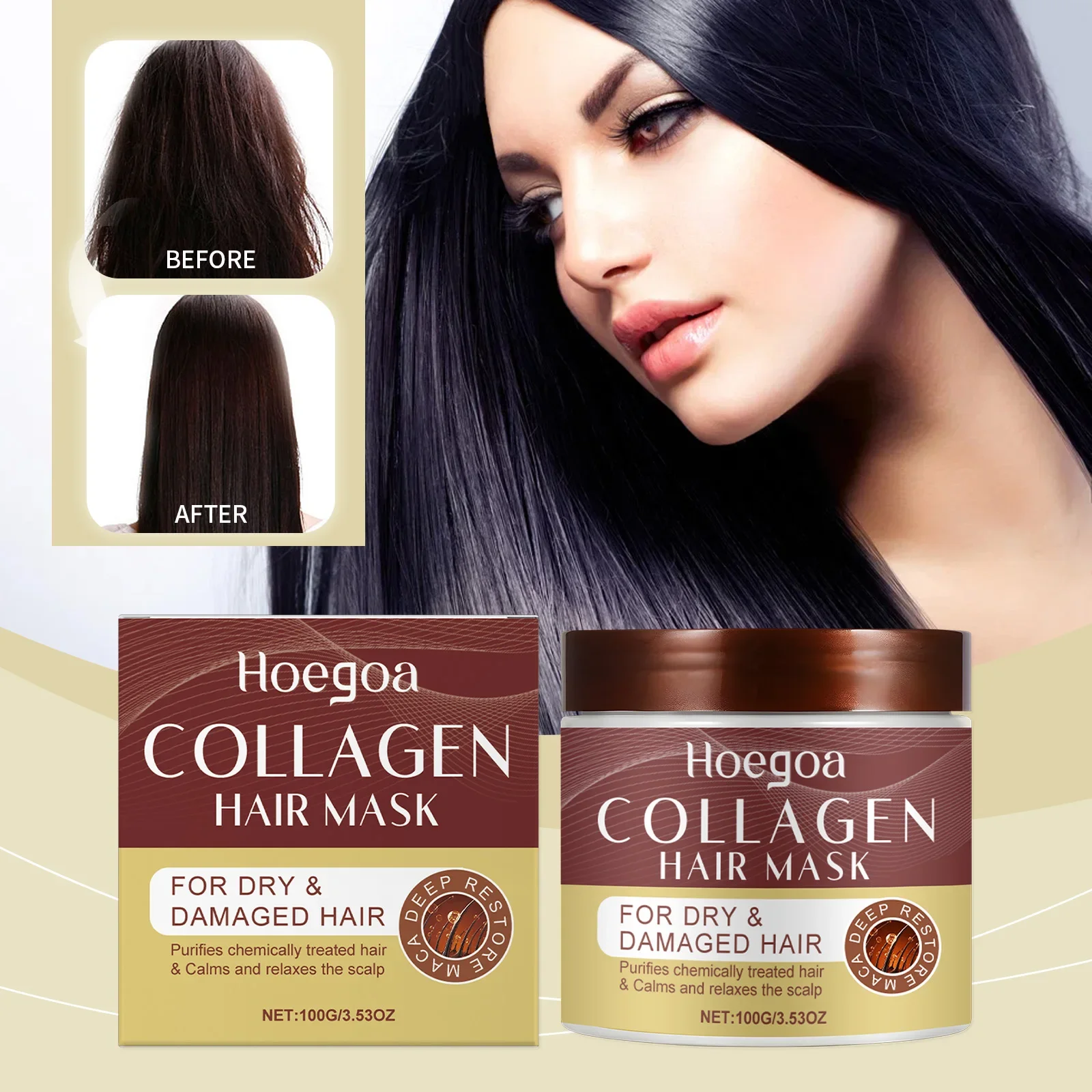 

Keratin Oil Hair Mask Repair Conditioner Dry Damage Smooth Soften Frizzy Anti Hair Loss Nourishing Scalp Care Hair Mask
