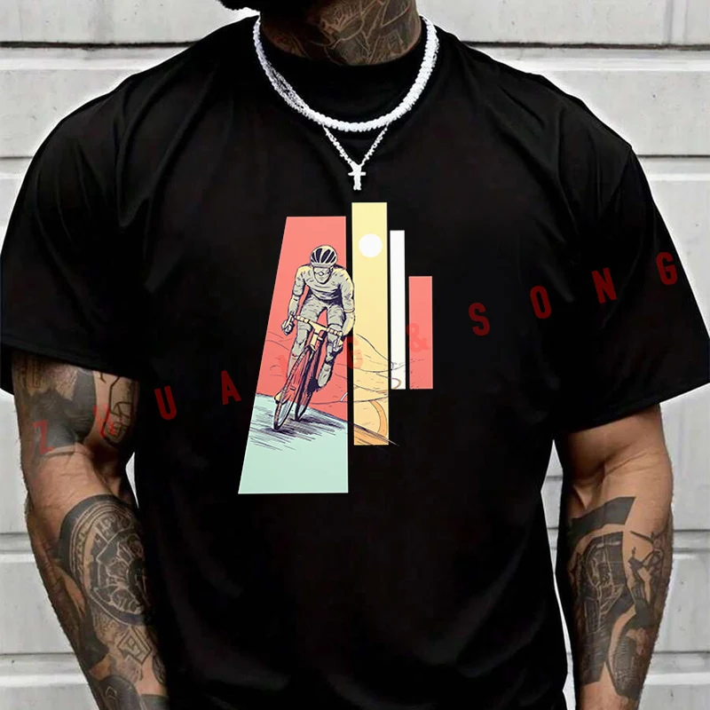 

Mountainbike Retro Design T-SHIRT Male Brand Tee Shirt Men Summer T Shirts Casual High Quelity O-neck Tees