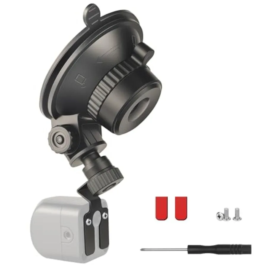 

versal Rear Camera Mount with Suction Cup Compact Adjustable Rear Dash Cam Mount for Car SUV RV Truck Inside Back Windshield Wi