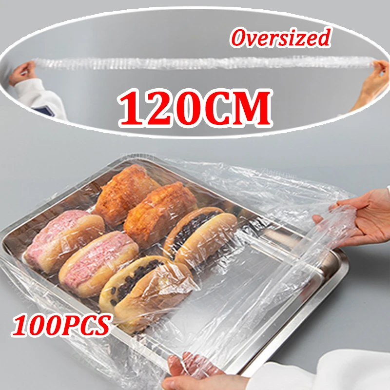 38/70/120CM Disposable Food Cover Elastic Plastic Wrap Food Grade Lids Shoe Cover Shower Headgear Bowls Caps Fresh Saver Dust