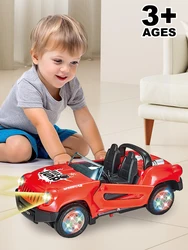 Simulation Sports Car Kid Electric Convertible with Sound Lights 360° Rotation Universal Model Children‘s Toys Birthday Gifts