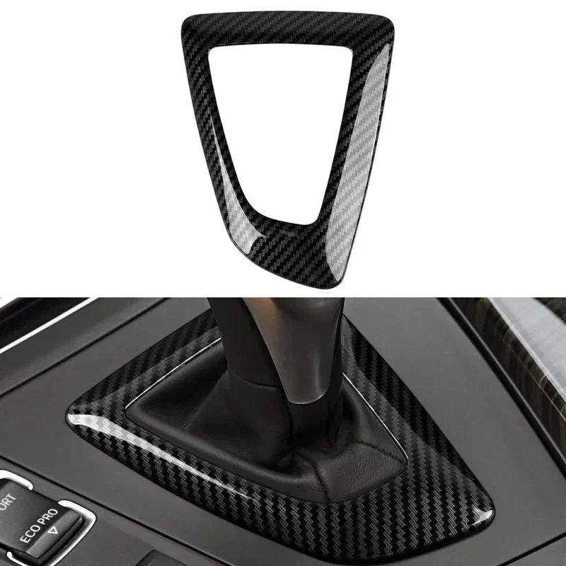 LHD Carbon Fiber Style Center Console Shift Head Base Panel Plastic Suitable For BMW F21 F20 F22 F23 F30 F31 F32 F34 F33 F35 F36