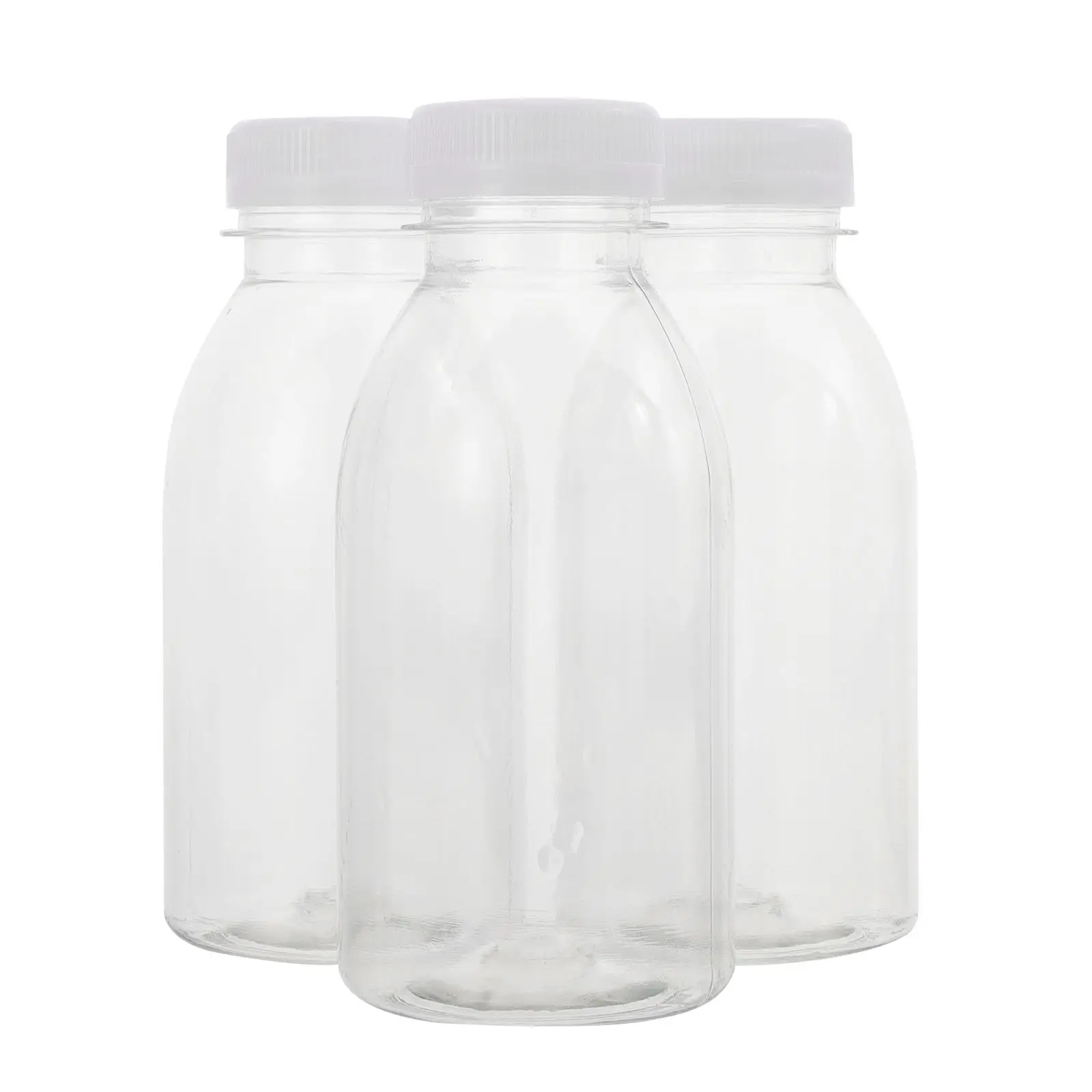 

10 Pcs Beverage Bottles Durable Transparent Simple Design Drink Storage Bottle Empty Juice Vessel Home Cafe Use