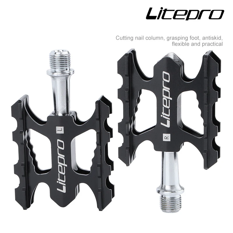 Litepro Ultralight Sealed DU Bearing Pedal Aluminum Alloy Folding Bike Pedal K3 Mountain Road Bike Foot Pedal