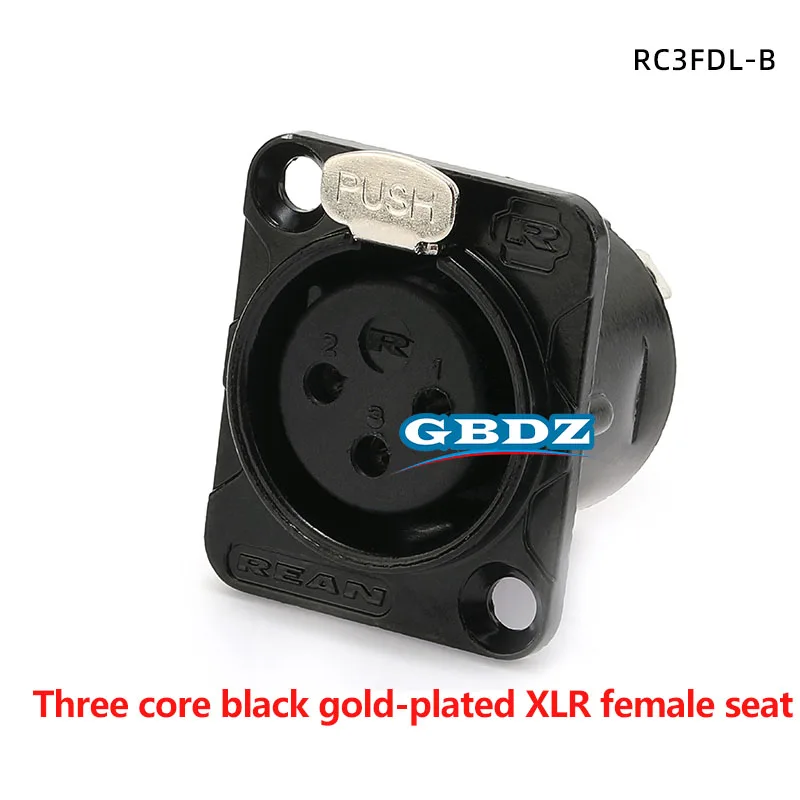 XLR 3-Pin Stecker & Buchse Einbau-Audioanschlüsse - Kupferkontakt Metallbuchse für Mikrofon/Professionelles Audio Schwarz/Silber – Detail 8
