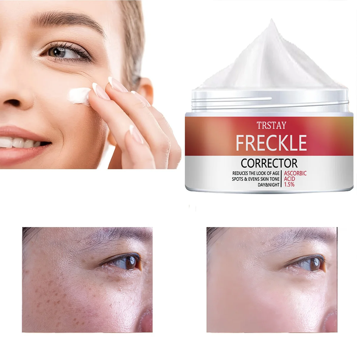 كريم تصحيح النمش من TRSTAY كريم الجسم للعناية بالبشرة بحمض الأسكوربيك يقلل من بقع العمر حتى لون البشرة للأمهات #4