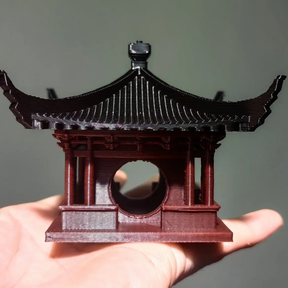 3D Printing Suzhou Garden Ancient Architectural Model Plastics Small Ornament Chinese Zen Landscape Micro Landscape Bonsai ZD481