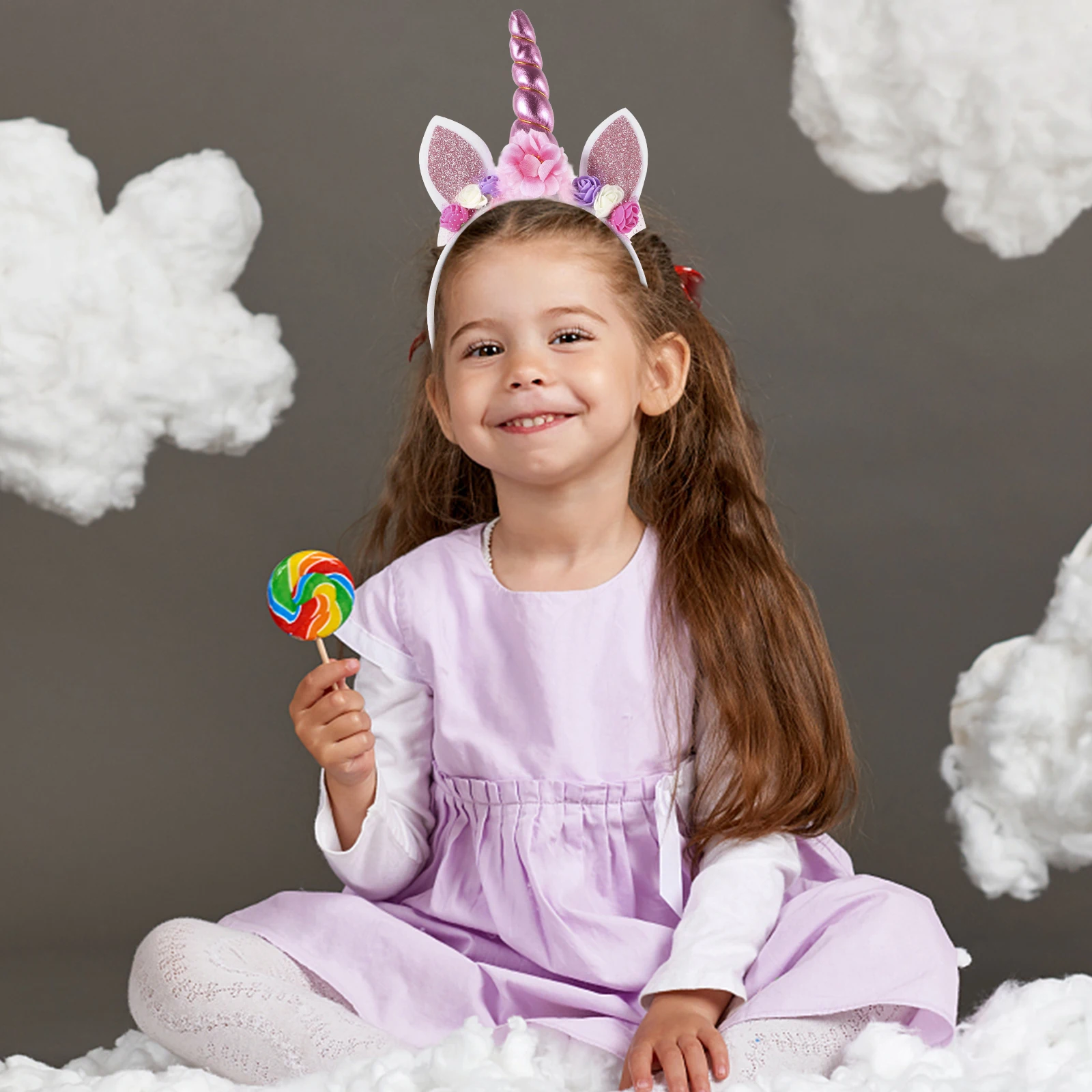 

Unicorn Headb Hairb Cartoon Lovely Party Birthday Headpieces Decor Favor Headwear Pink Cosplay Prop Girls Children Stage