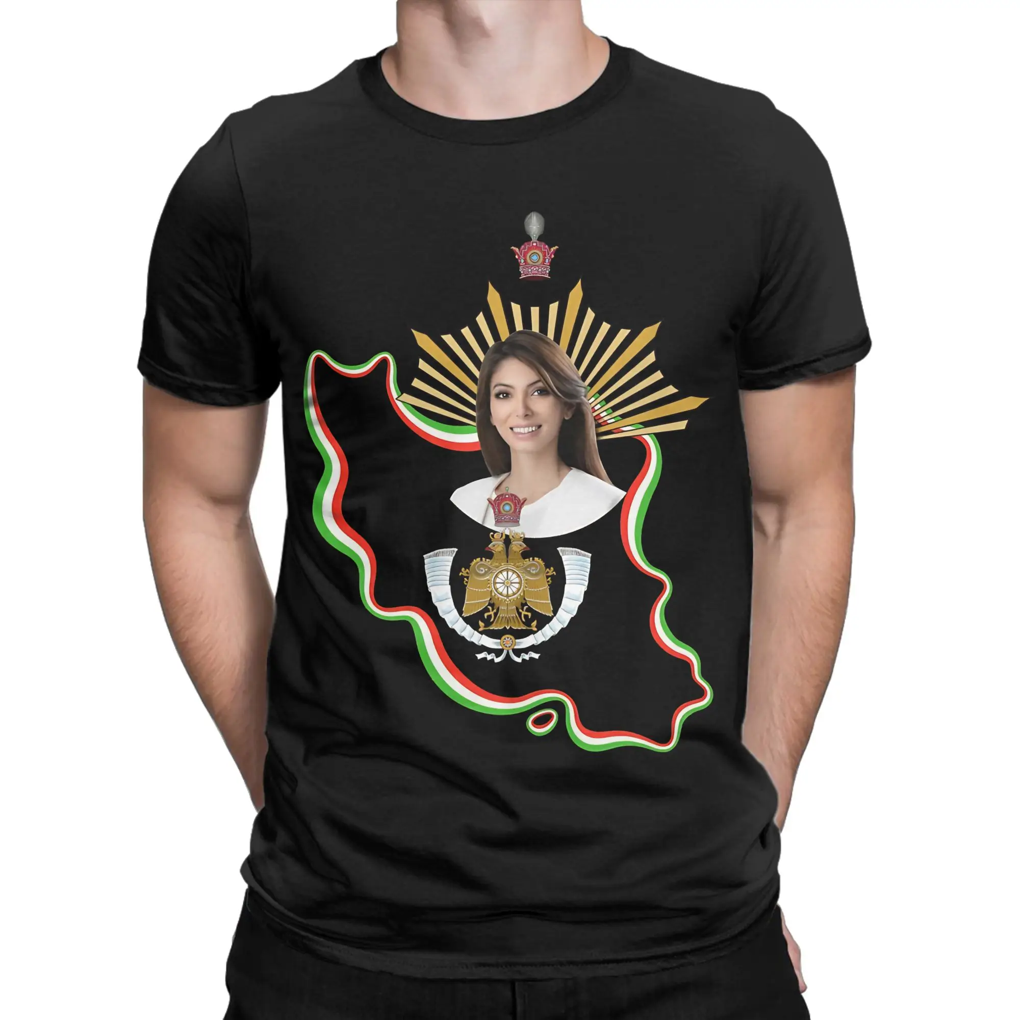Noor Pahlavi Kronprinzessin von Iran T-Shirt Herren Streetwear T-Shirts Sommer O-Ausschnitt Harajuku Tees Lose Übergrößen-Kleidung – Detail 1