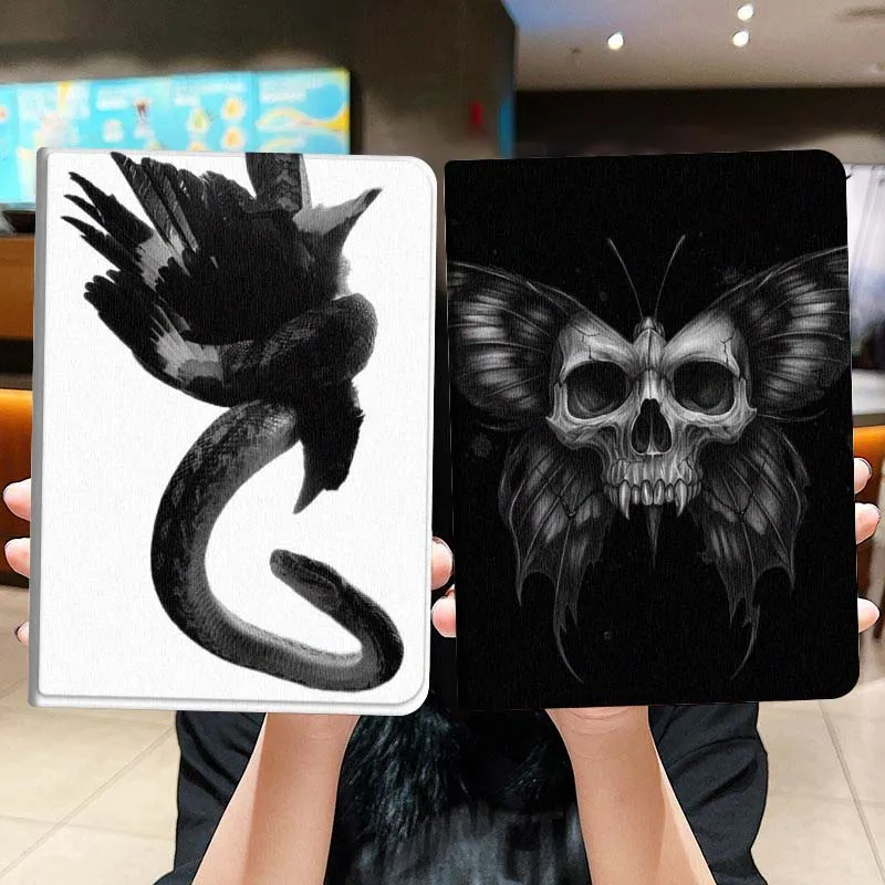 

Black Snake Bird Art Tablet Case For Lenovo Xiaoxin Legion Pad Tab Pro GT Y700 Gen4 2 11 P11 M10 K10 3rd Plus Gen Gift