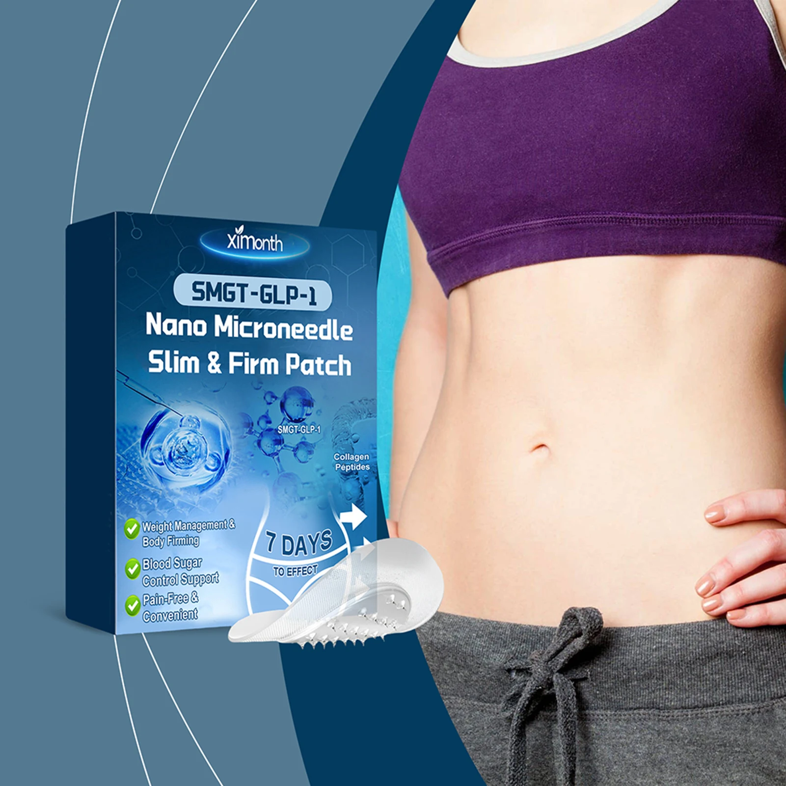 

Nanos Patch For GLP-1 Weight Loss,Effective Body Slimming,Firming Skin Body Shaping Care,Microneedlepatch,for Body Slimming