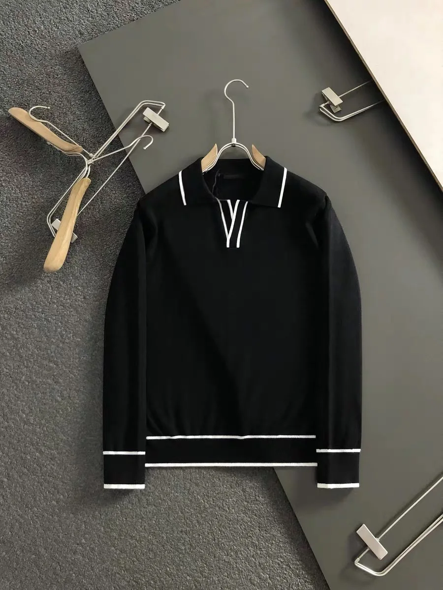 

Italian Sle Luxury Men's Cotton irt Long Sve Henry Collar Casual Simple Busin Faion for Autumn And Winter