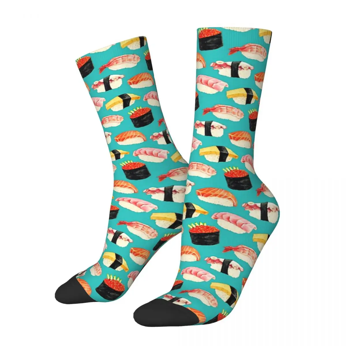 Sushi Nigiri Pattern - Blue Adult Socks,Unisex socks,men Socks women Socks