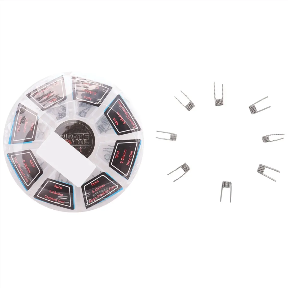 A46U  48pcs A1 Tool Prebuilt premade Coils Clapton Quad Hive Fused Clapton Mix Twisted Coil for RBA Atomizer