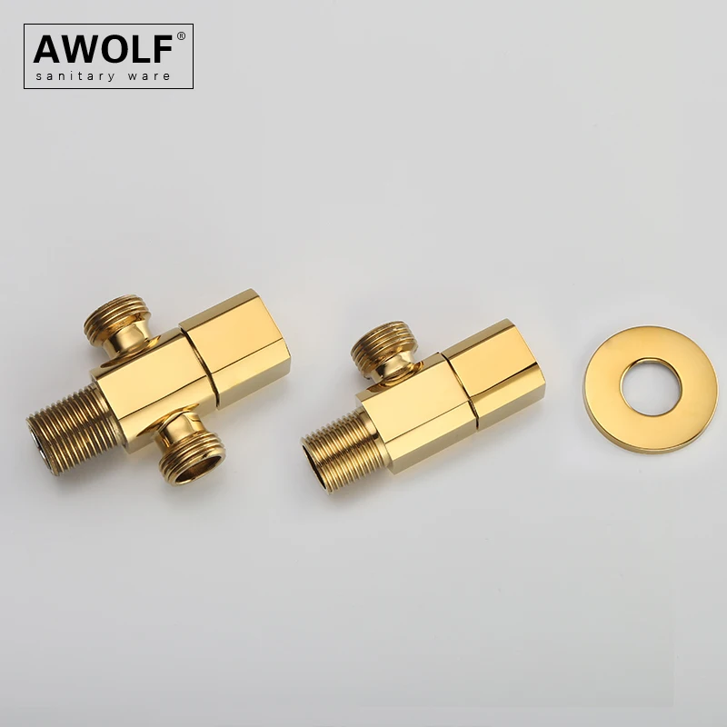 Awolf Titanium Gold Handheld Toilet Bidet Sprayer Solid Brass High Pressure Hygienic Shower Head Shattaf Set Bidet Faucet AP2107