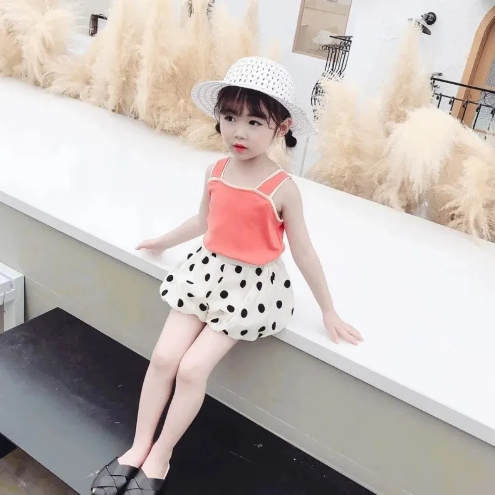 Fashion Casual Pants Big Dots Elastic Waist Big Dots Bloomer Versatile Shorts Girl