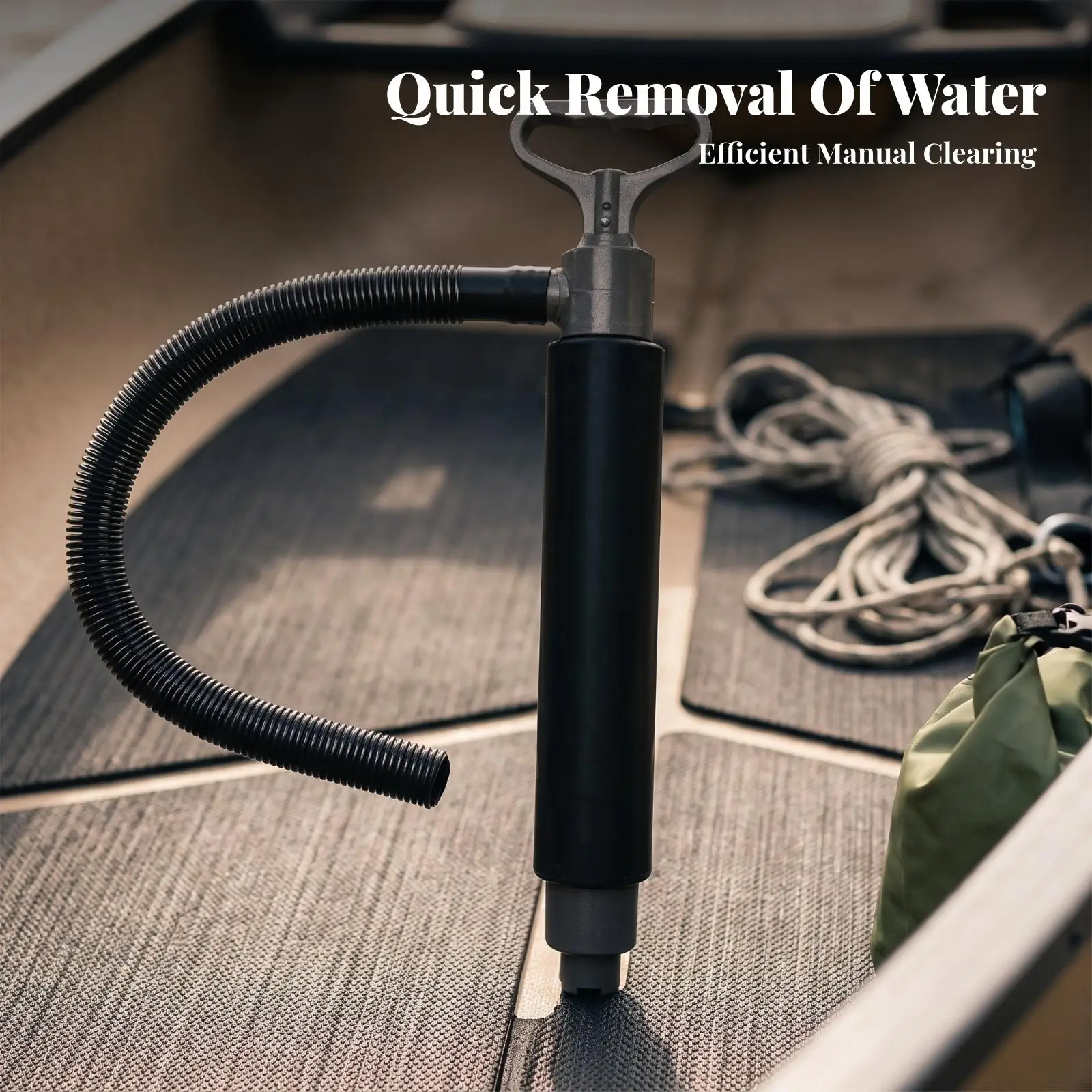 Kayak Pump with Hose Compact Manual Bilge Pump for Kayakers, Kayak