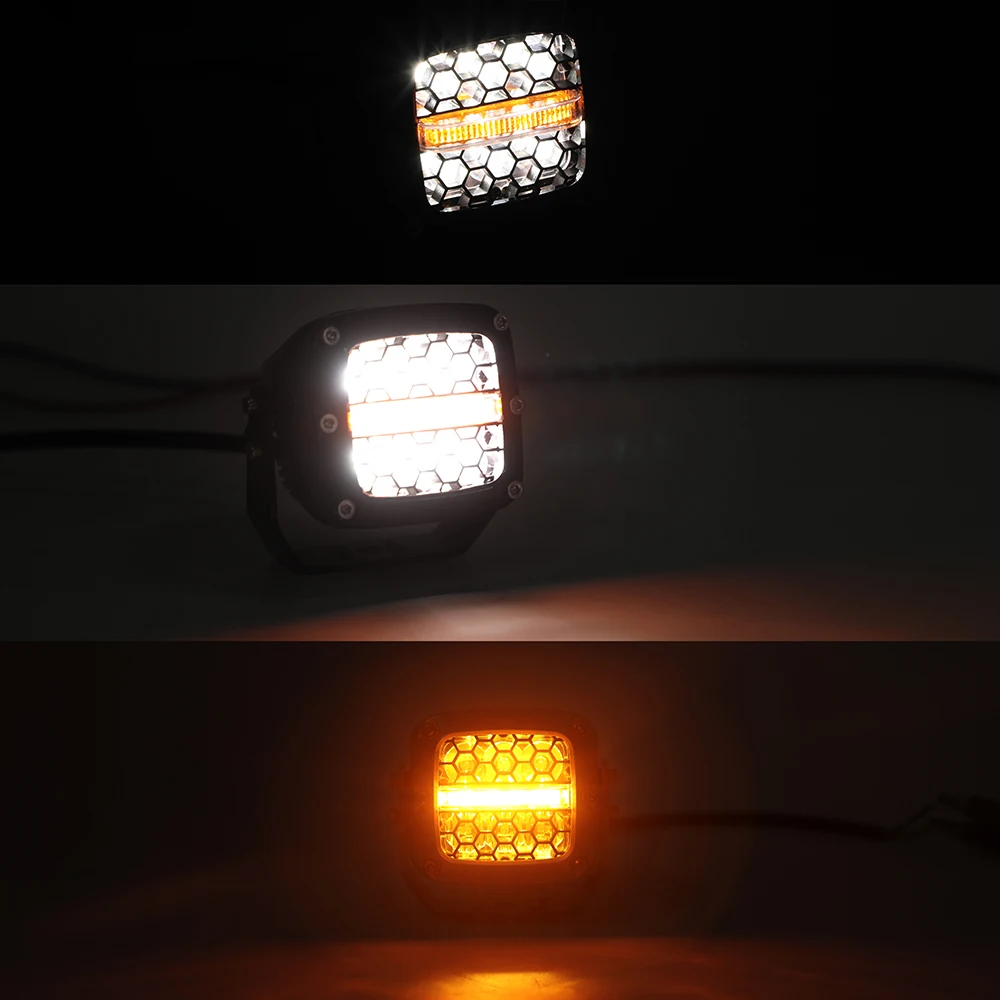 

SXMA LED6505 Work Light Lamps Auxiliary Headlight 1pair for Ship Car SUV Truck Construction Vehicles Dock Driving Waterproof 60w