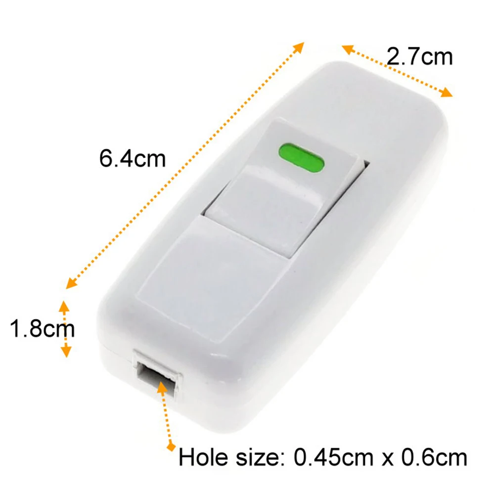 As Shown 2-Pin Switch Easy Install Cord Switch Compact Design Lightweight Profile Max Electrical Safety For Floor Lamps