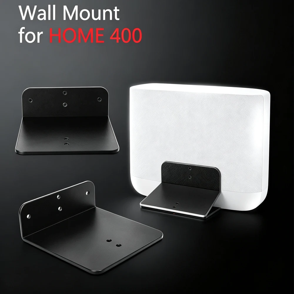 Metal Wall Mount Bracket for DENON HOME 400 Wireless Smart Speaker, Heavy Duty Wall Shelf Speaker Holder Stand Speaker Accessory