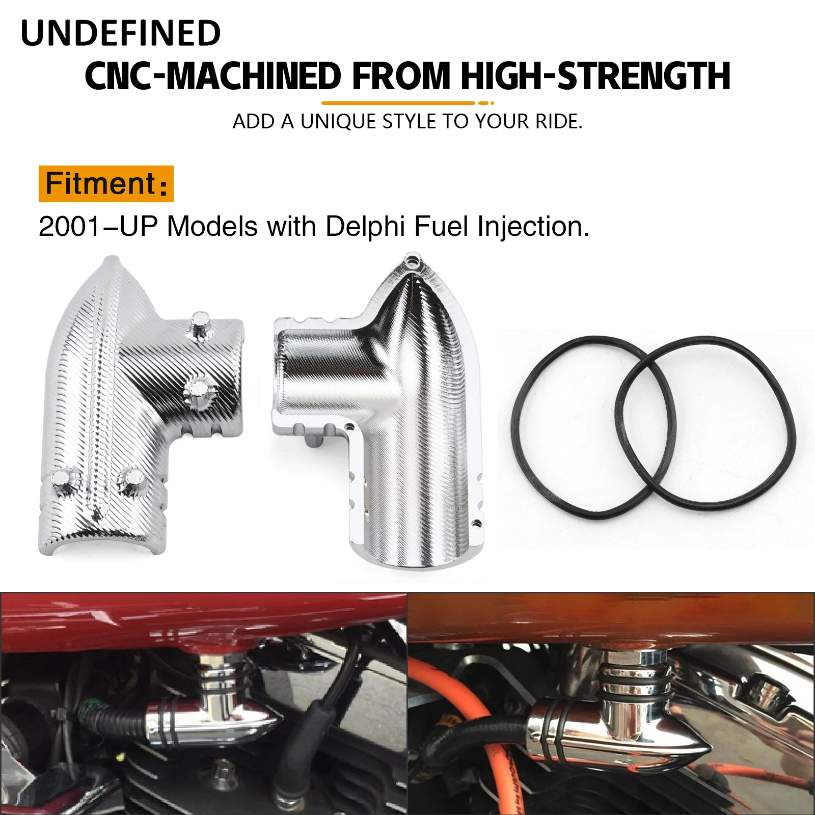 สายเชื้อเพลิงสีดำป้องกันสำหรับฮาร์ลีย์รถจักรยานยนต์ท่องเที่ยวถนน2001-2016 Sportster XL 883 1200 Dyna 2014-2019 FXD โครเมี่ยม