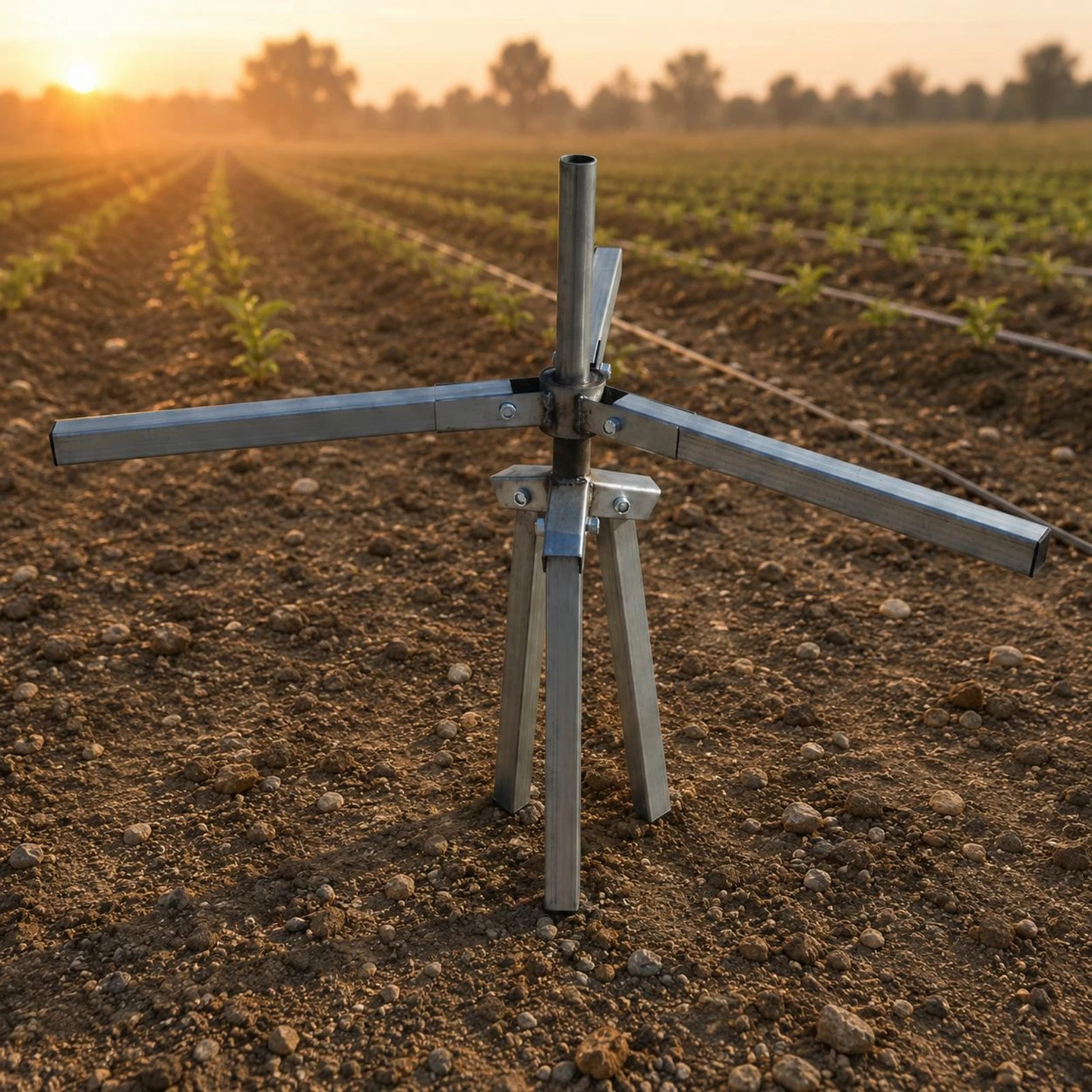 Foldable Pipe Support Bracket Metal Irrigation Pipe Support Bracket Irrigation Tubing Stake Hinged Garden Supply Stable