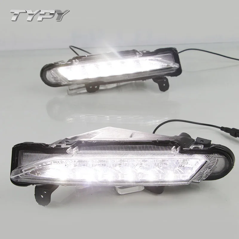 

Car Modified LED DRL Daytime Running Light With Yellow Turning Signal For Toyota Yaris 2017 2018