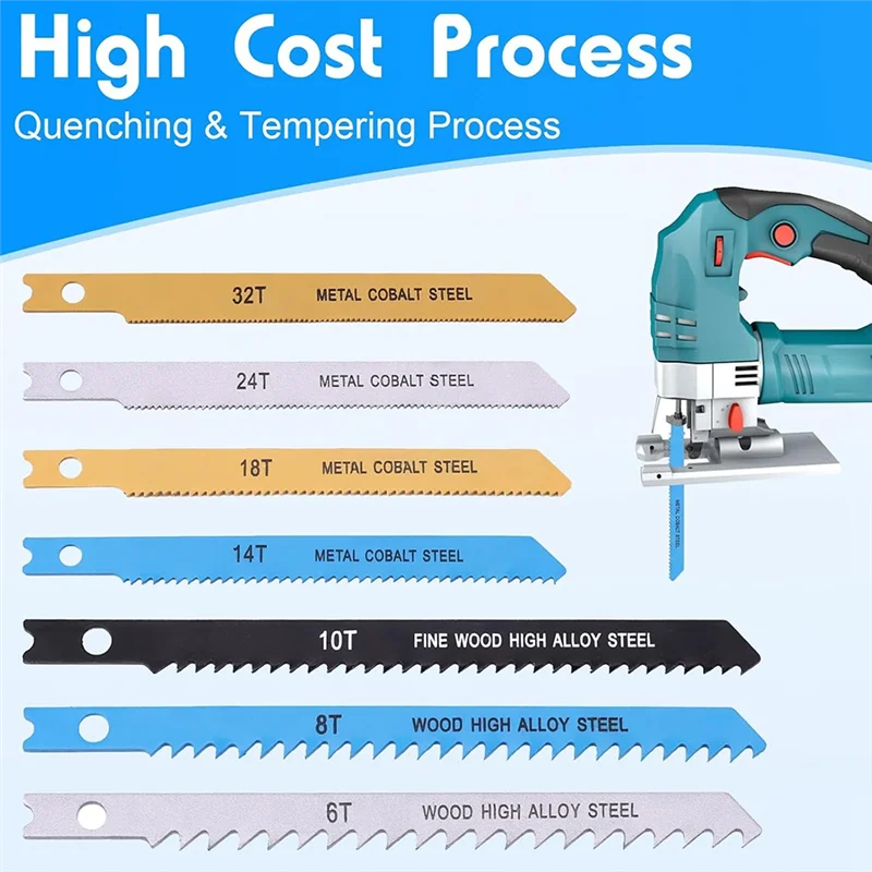 ABDJ-مجموعة شفرات المنشار العالمية (21 قطعة) للخشب والبلاستيك المعدني للخشب والبلاستيك وقطع المعادن