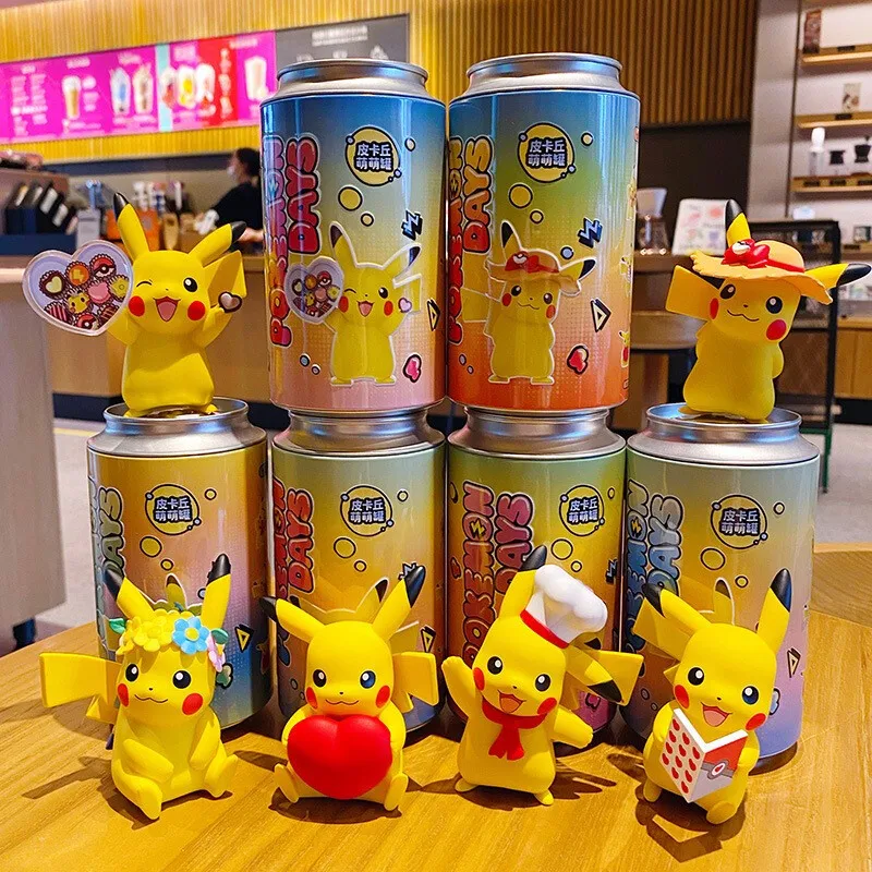 Pokemon Pikachu Couple Anime Figure Toys Car Decoration Ornaments Action Figure Blind Box Doll Birthday Gift For Children Kawaii