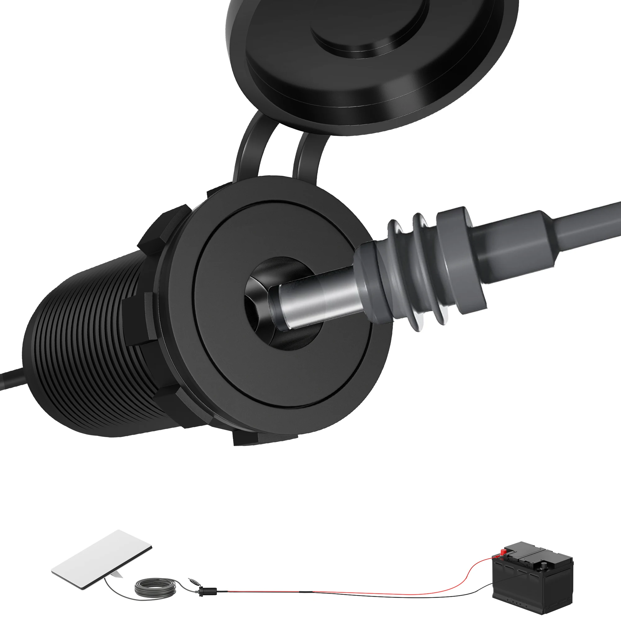 Für Starlink Mini 12V Netzteil, Einbau-DC-12V-zu-30V-Aufwärtswandler, wasserdichtes & Aluminium-Netzteil für Wohnmobile & Autos