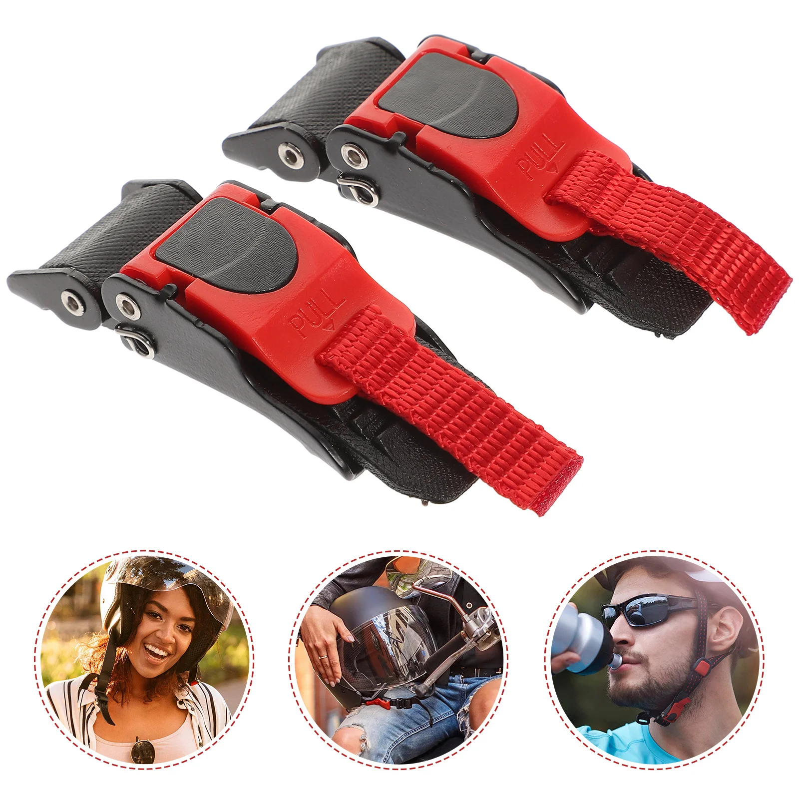 

2Pcs Motorcycle Chin Strap Buckle Quick Release Replacement Lightweight Durable ABS Iron Parts Motorcycle