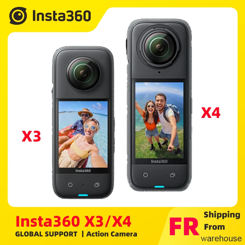 【Ship From FR】Insta360 X3/X4 -Waterproof 360 Action Camera with 1/2