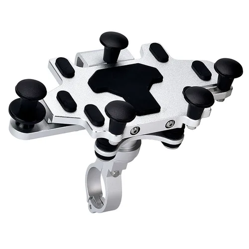 Imagen 2 del producto Soporte para teléfono de motocicleta de aleación de aluminio de alta gama 2025, soporte antivibración para bicicleta eléctrica resistente a los golpes