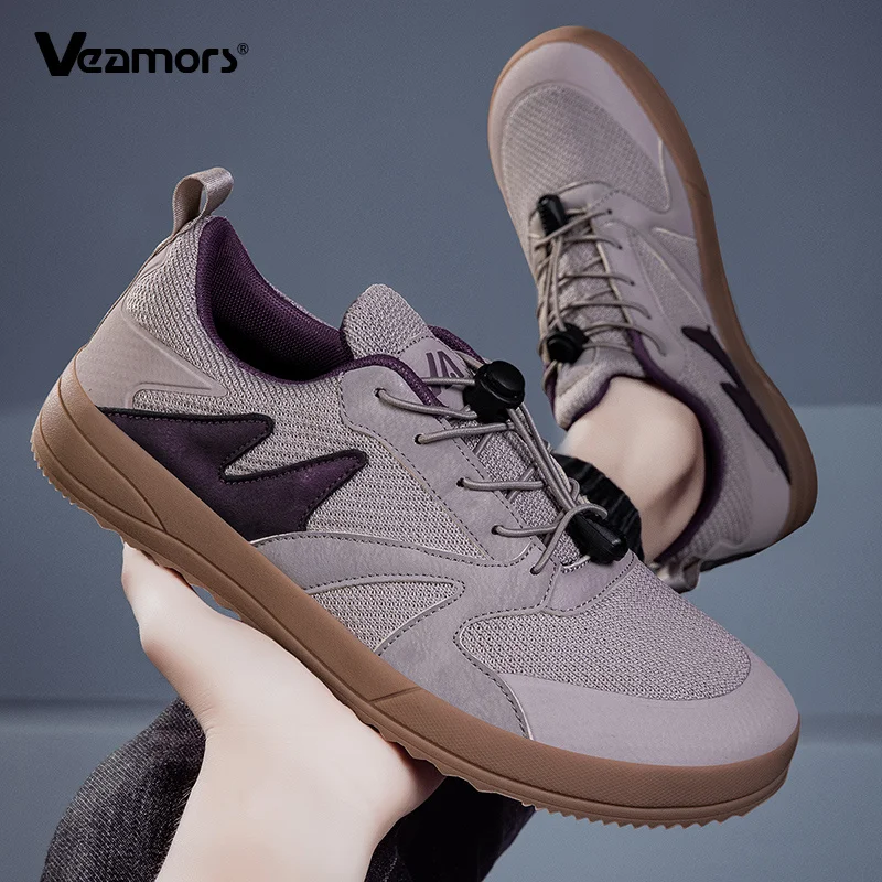 Men Wide Toe Box Barefoot Shoes Zero Drop Minimalist Sneakers Male Breathable Mesh Casual Walking Shoes Large Size 39-46