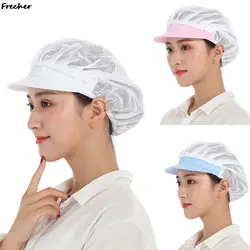 Breathable Mesh Working Hats Women Men Hair Cover Caps Workshop Hat Food Service Baking Cap Kitchen Cooking Visors Hat Beanies