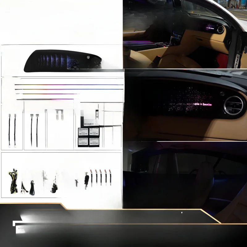 For  Bentley Continental Car 04-11 Interior Dynamic Colorful Atmosphere  Flowing  Decorative Ambient Light